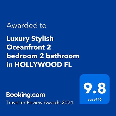 Luxury Stylish Oceanfront 2 Bedroom 2 Bathroom In Hollywood Fl Экстерьер фото